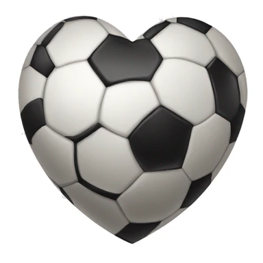Soccer ball heart sticker