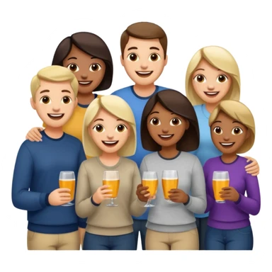 A large crowd of adults in casual clothing at an afterwork meeting sticker