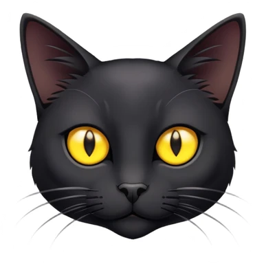 skinny black cat with yellow eyes sticker