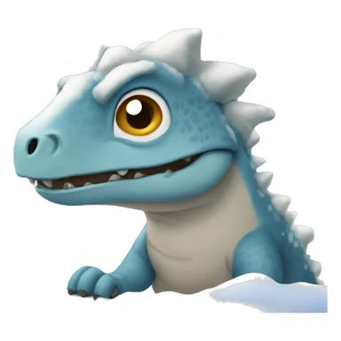 dinasour in the winter sticker