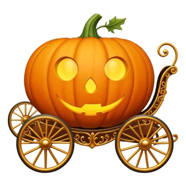 pumpkin carriage sticker