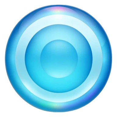 Round cut blue smithsonite gemstone with sky blue color and holographic rainbow reflections sticker