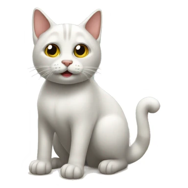 un gato despertando estirando las patas sticker