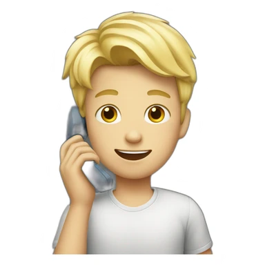 BLONDE BOY CALLING PHONE sticker