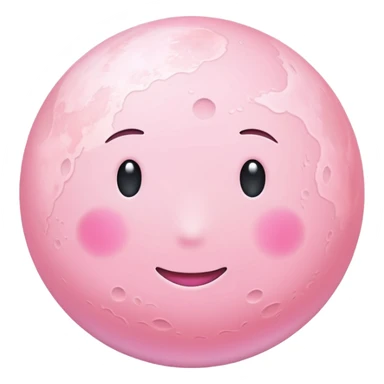 pastel pink moon sticker