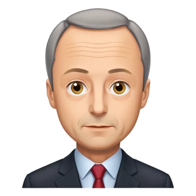 Friedrich Merz, German politician with short gray hair and suit sticker