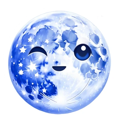 Night sky with full moon sticker