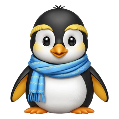 penguin with different scarf color  sticker