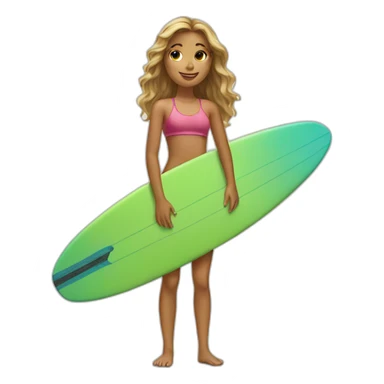 Surfer girl sticker