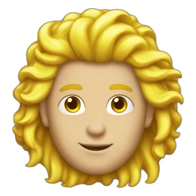guy with a big yellow hair and big glaces sticker