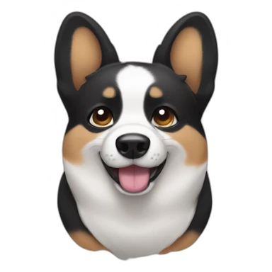 black corgi crying sticker