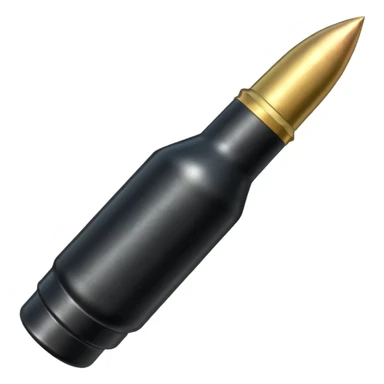 black long bullet 7.62 sticker