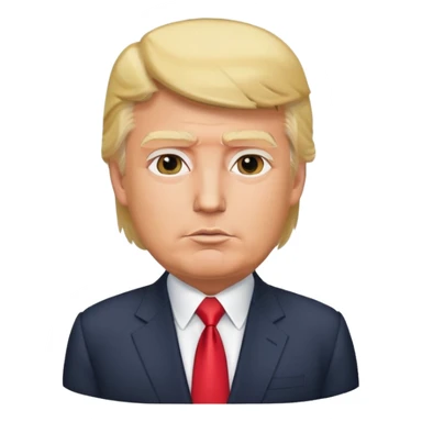 Donald Trump with blonde hair and suit sticker