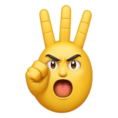 mad emoji with middle finger in the air sticker