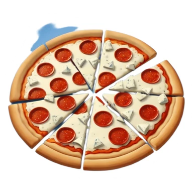 The pizzas have the colors of France on them sticker