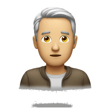 man dividing his attention and focus sticker