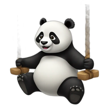A panda that swings sticker