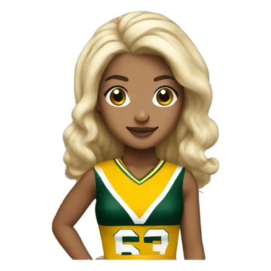 nfl glamourous cheerleader, Asian hair, Green Bay packer  sticker