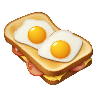 double egg sandwich on a plate sticker