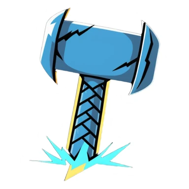 thor's hammer mjolnir with lightning sticker