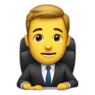 job interview desk white men  sticker