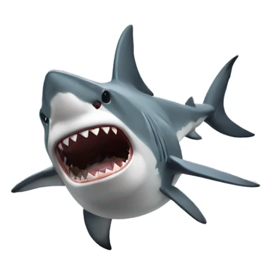 shark backflipping sticker