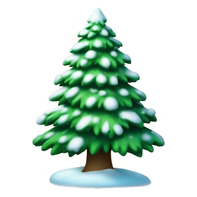 snowed on christmas tree sticker