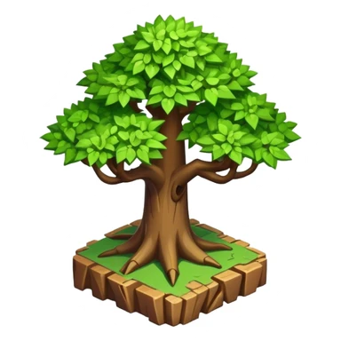 StarCraft-inspired, isometric rugged small tree sticker