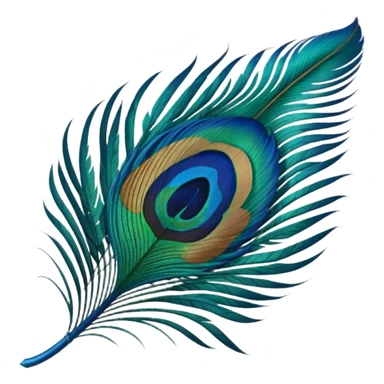 Peacock feather imoj sticker