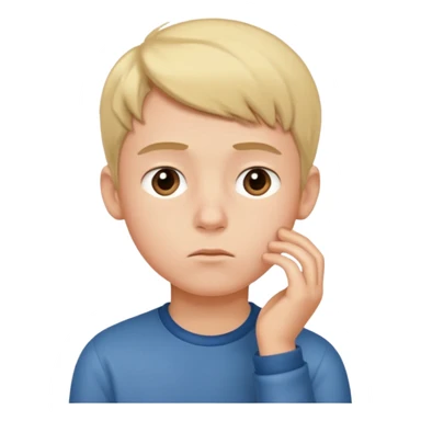 boy thinking sticker