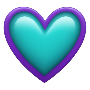 Teal and Purple Heart  sticker