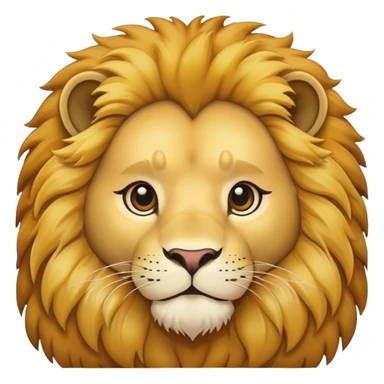 A very tame, cute lion sticker