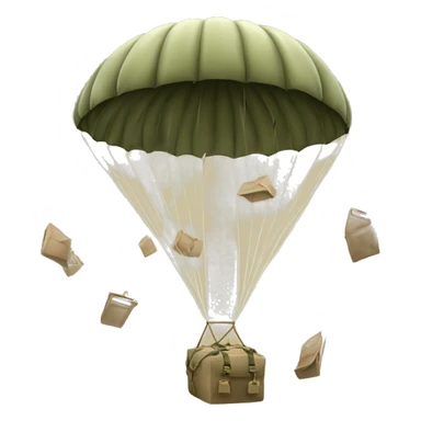 The letters “Raid” under and army parachute falling from the sky sticker