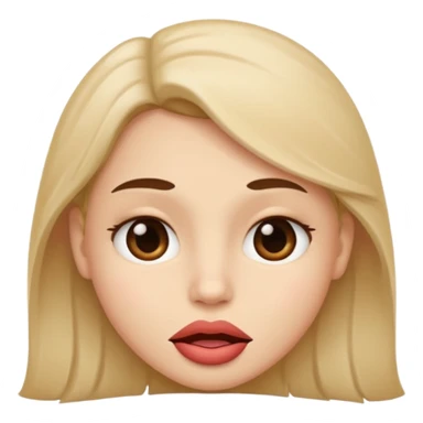 Biting lips emoji expression sticker