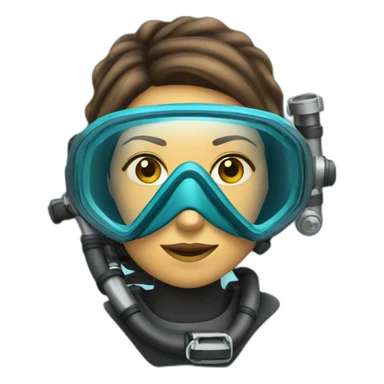 underwater divers woman sticker