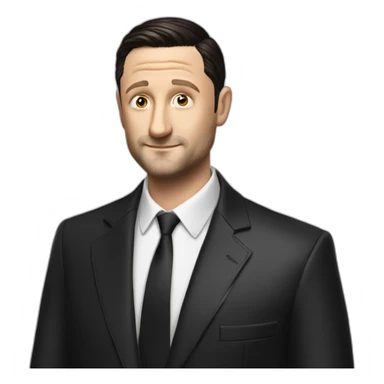 tim robinson dark black slicked back hair sticker