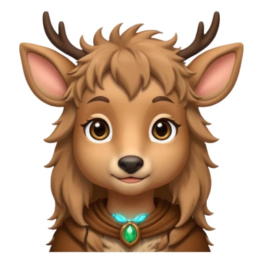 Adult Cute Druid human like fawn sticker
