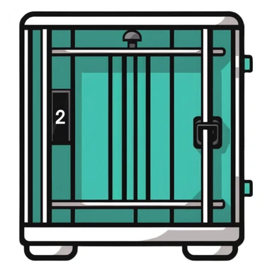 alarm clock imprisoned in a jail cell sticker