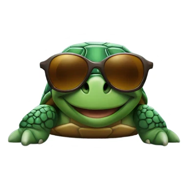 Turtle wearing sunglasses sticker