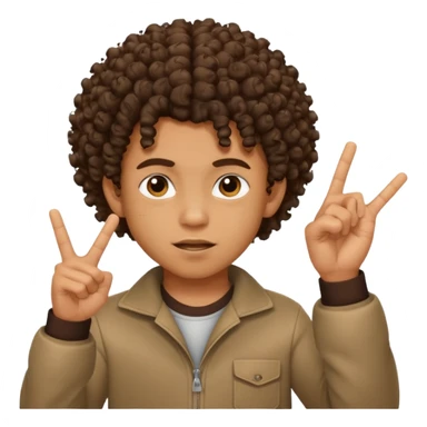 Ragazzo mulatto col coi ricci che manda a fanculo sticker