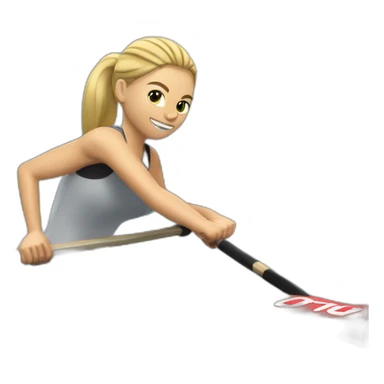 ohio state buckeyes blond woman with pony tail rower in a boat sticker