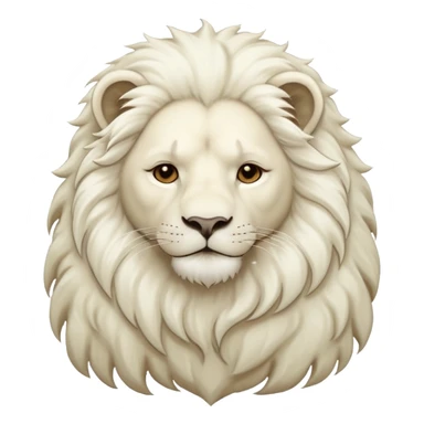 White lion sticker