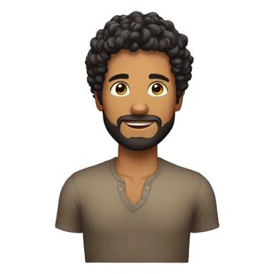 HOMBRE CABELLO RIZADO sticker