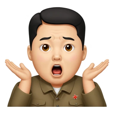 Kim Jon un qui est choqué en ouvrant la bouche sticker