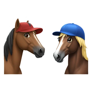 Cap and a horse  sticker
