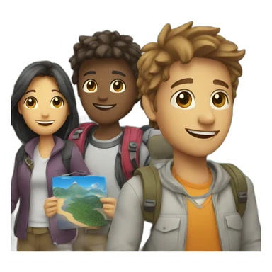 travel with friends sticker