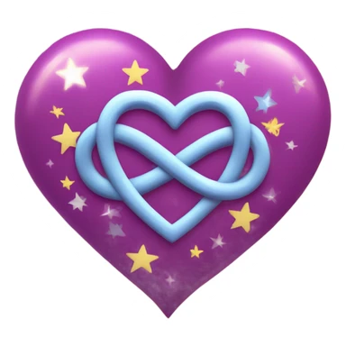 Heart with infinity sign and stars sticker