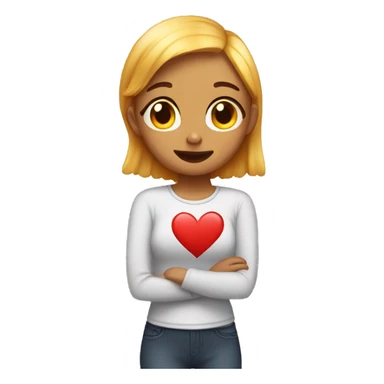 An girl emoji Daydreaming about love sticker