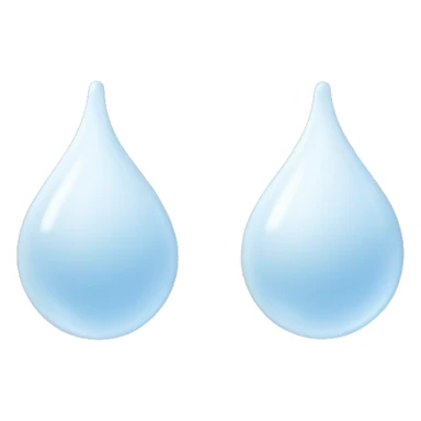 White water drops sticker