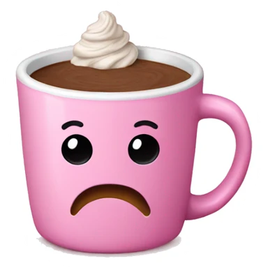 cup of hot cocoa in a pink mug with bows on it sticker